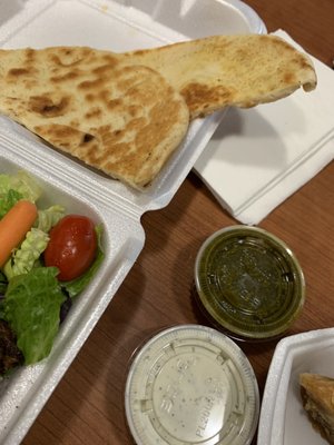 naan and dressing