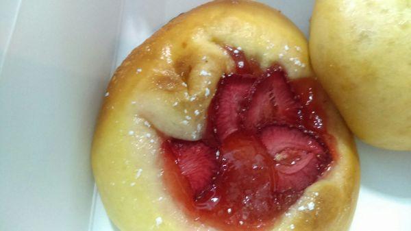 New open strawberry kolache