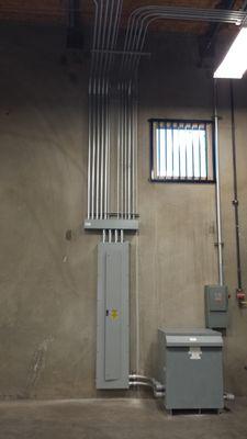 Industrial Circuit panel & transformer installation