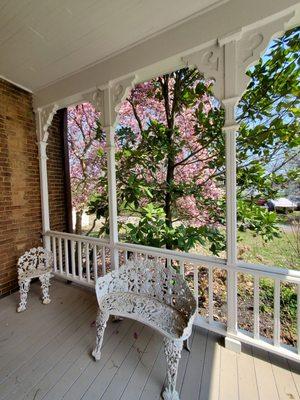 A special seat awaits you on our front porch.