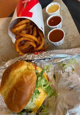 Wagyu beef burger & fries