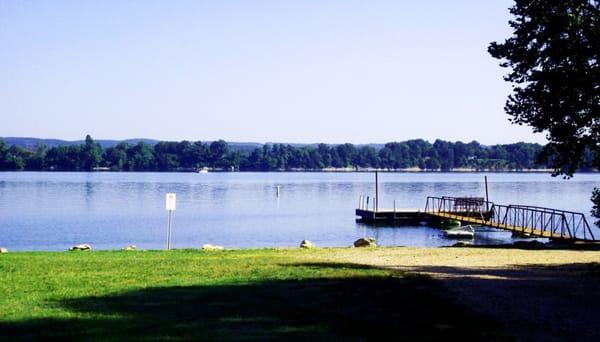 Our swimming area and courtesy dock.