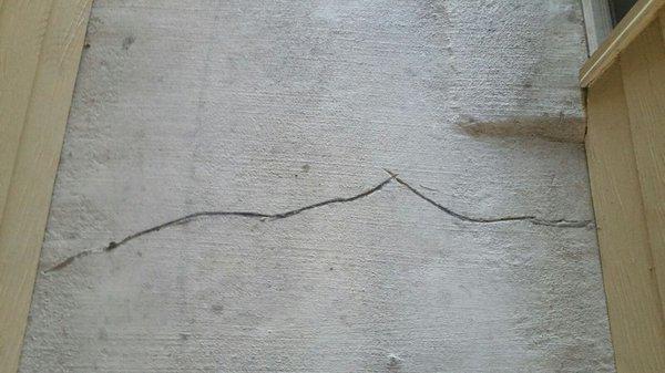 Cracked breezeway floors