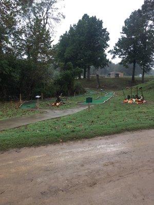 This was the 3rd straight day of rain so everything was pretty muddy and this pic doesn't do it justice but here's a pic of putt-putt!