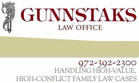 Gunnstaks Law Office: Handling High Value, High Conflict Family Law Cases.