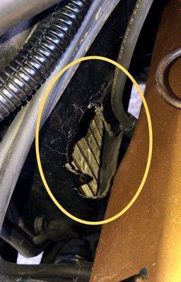 Broken Heater Core Housing