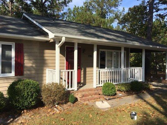 After we painted. This cute little house turned out great!