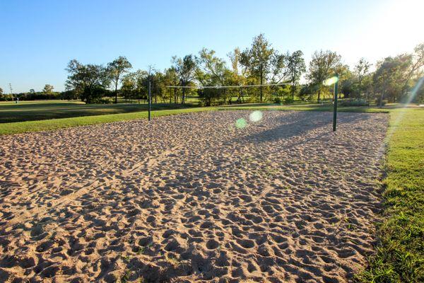 Sand volleyball court