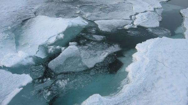 Ice forming on Lake Michigan near Petoskey.