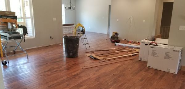 Hardwood floor install