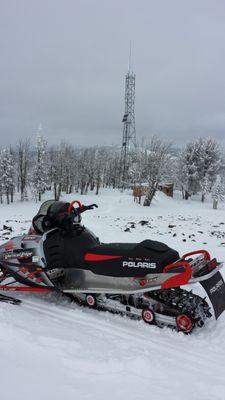 Sometimes the only way in, is by snowmobile and snow shoe.