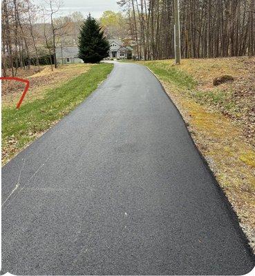 Paved driveway