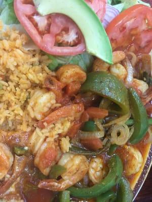 Shrimp fajitas