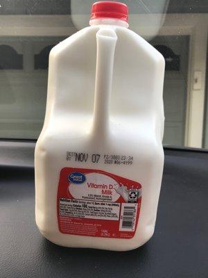 Wal-Mart milk being resold.