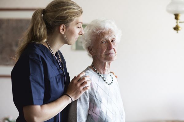 Home Health Aide providing Home Care Services to a senior in their home who has dementia.