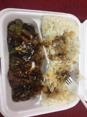 Highly recommend the pepper steak lunch special