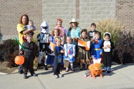 One of the group photo's from our 'Trunk or Treat.'