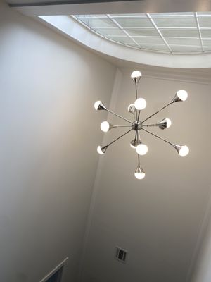 chandelier installation regardless of ceiling height