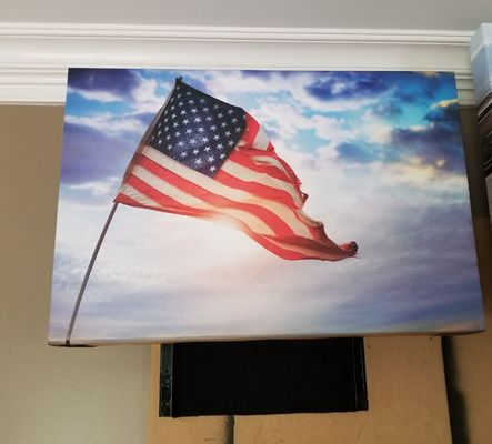 19 x 28 American Flag Hidden Canvas