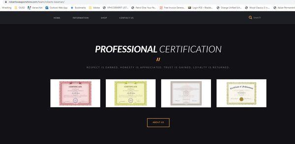 These "professional certifications are totally generic.