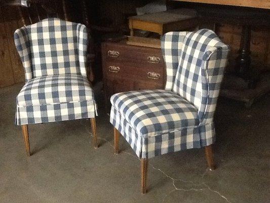 Reupholstered breakfast room chairs