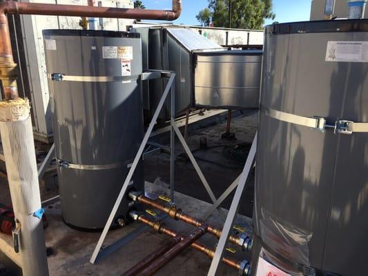 2 new storage tanks installed for hot water boilers