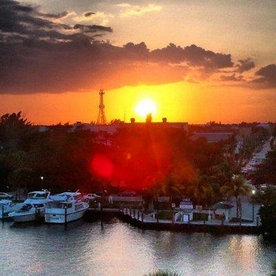 View of sunset on the Intracoastal.