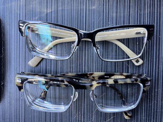 New frames to replace broken ones. Free! Under Warranty. Fast service and super attentive, professional  and pleasant staff.