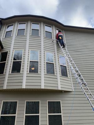 We clean windows too  get your windows looking like new up to 40 windows  for just 169