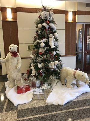 Christmas Tree in 1950 building lobby (2016)