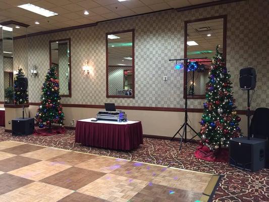 Set up for Dickson Realty Christmas Party at the Silver Legacy Casino!