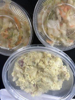 Potato salad and slaw