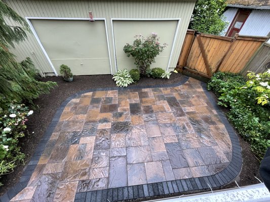 New Paver patio installation