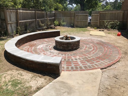 New Stone Patio and Firepit