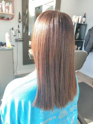 After of Brazilian smoothing treatment