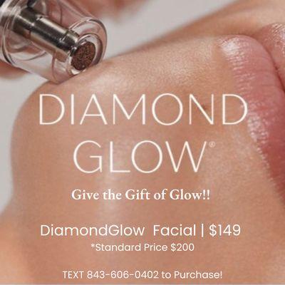 We now off DiamondGlow Facials in our studio!!