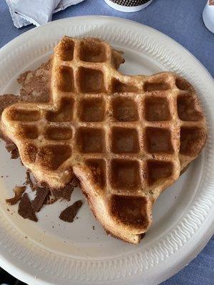 Texas waffle for breakfast