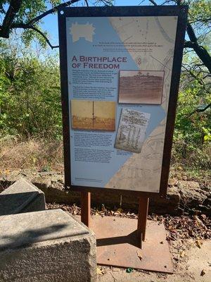 Marker at Fort Negley