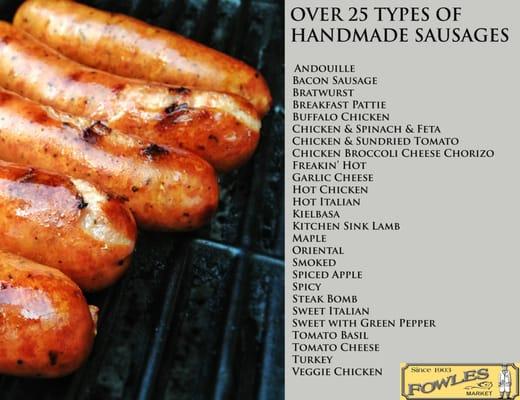 Plenty of sausage flavors to chose from!