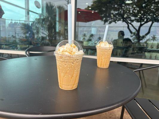 Carmel frappe cost $7 each