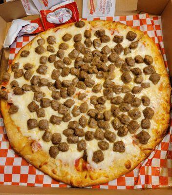 12" Sausage Pizza, as delivered