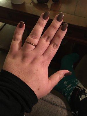 Ben is who did my nails. I love my color and shape!!