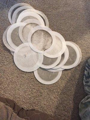 When I asked him to leave my apartment he left all that on the floor