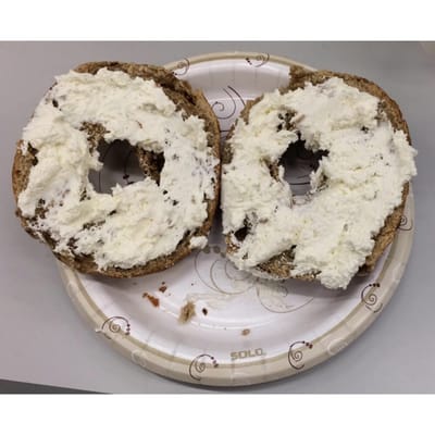 Cinnamon Raisin bagel with Cream Cheese