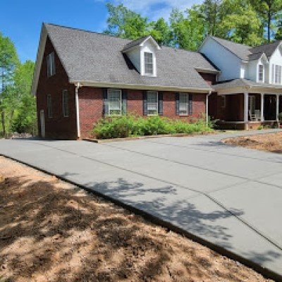 Concrete driveway