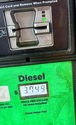 Very good diesel prices...