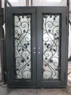 Wrought Iron Door Wine Cellar Double Doors www.noproblemcustomdoors.com