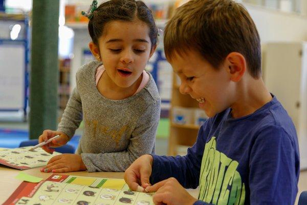 Tenacre pre-Kindergarteners learn how to be part of a community. They attend science, art, music, and library, in addition to homeroom time.