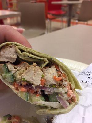 Tofu, veggies wrap