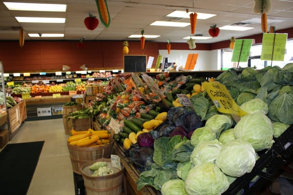 Large selection of veggies!